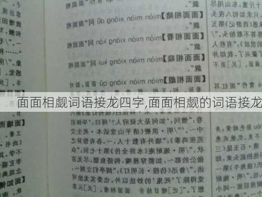 面面相觑词语接龙四字,面面相觑的词语接龙