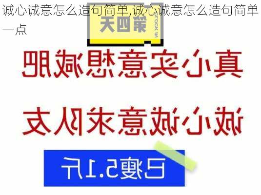 诚心诚意怎么造句简单,诚心诚意怎么造句简单一点