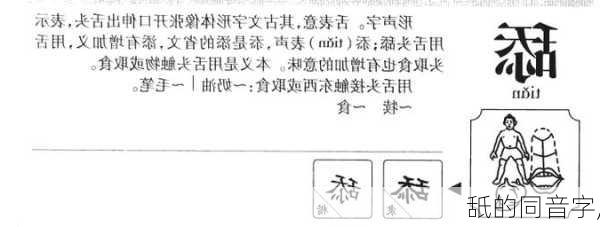 舐的同音字,