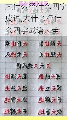 大什么径什么四字成语,大什么径什么四字成语大全