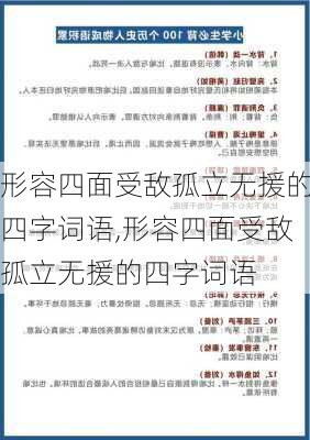 形容四面受敌孤立无援的四字词语,形容四面受敌孤立无援的四字词语