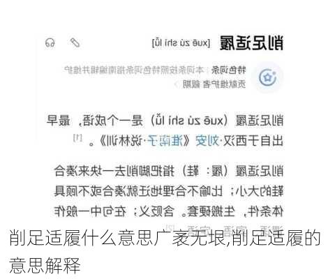 削足适履什么意思广袤无垠,削足适履的意思解释