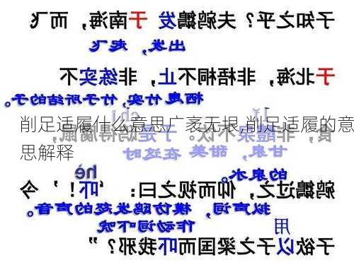 削足适履什么意思广袤无垠,削足适履的意思解释