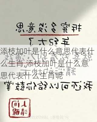 添枝加叶是什么意思代表什么生肖,添枝加叶是什么意思代表什么生肖呢