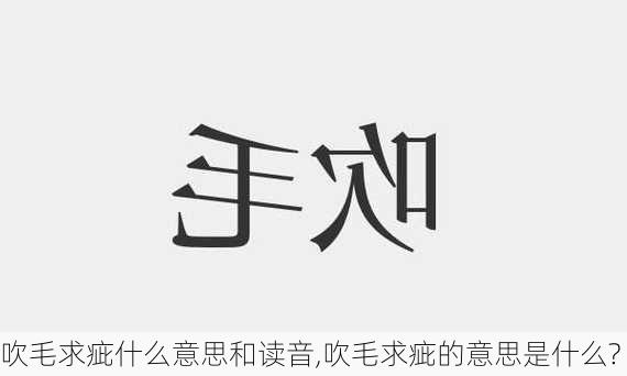 吹毛求疵什么意思和读音,吹毛求疵的意思是什么?