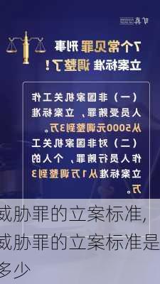 威胁罪的立案标准,威胁罪的立案标准是多少