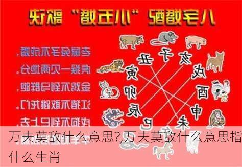 万夫莫敌什么意思?,万夫莫敌什么意思指什么生肖