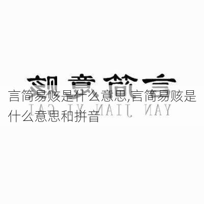 言简易赅是什么意思,言简易赅是什么意思和拼音