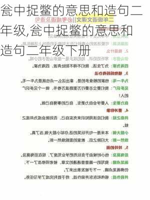 瓮中捉鳖的意思和造句二年级,瓮中捉鳖的意思和造句二年级下册