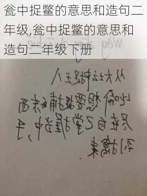 瓮中捉鳖的意思和造句二年级,瓮中捉鳖的意思和造句二年级下册