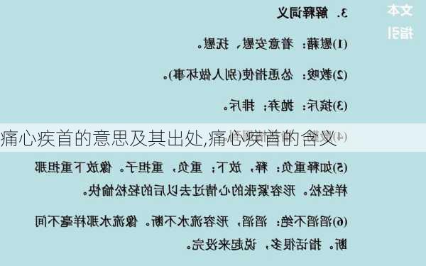 痛心疾首的意思及其出处,痛心疾首的含义