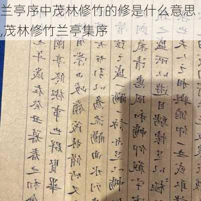 兰亭序中茂林修竹的修是什么意思,茂林修竹兰亭集序