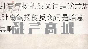 趾高气扬的反义词是啥意思,趾高气扬的反义词是啥意思啊