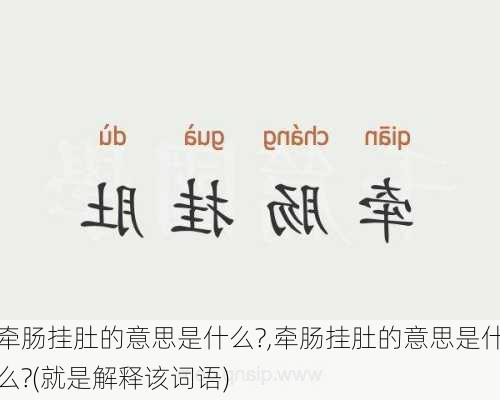 牵肠挂肚的意思是什么?,牵肠挂肚的意思是什么?(就是解释该词语)