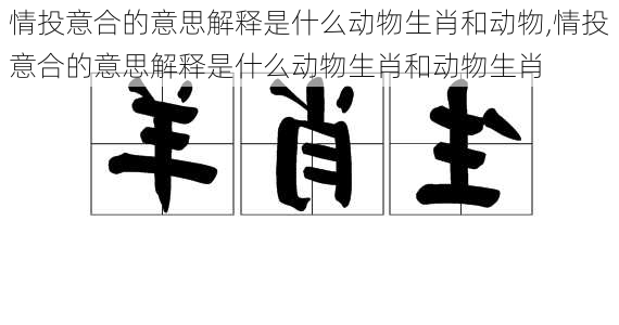 情投意合的意思解释是什么动物生肖和动物,情投意合的意思解释是什么动物生肖和动物生肖