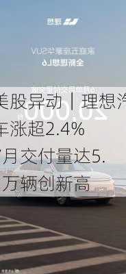 美股异动｜理想汽车涨超2.4% 7月交付量达5.1万辆创新高