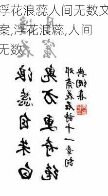 浮花浪蕊人间无数文案,浮花浪蕊,人间无数