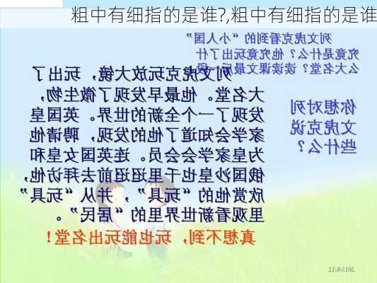 粗中有细指的是谁?,粗中有细指的是谁