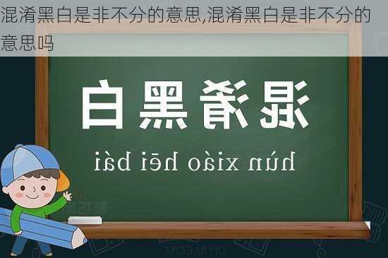 混淆黑白是非不分的意思,混淆黑白是非不分的意思吗