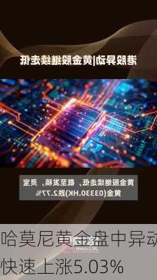 哈莫尼黄金盘中异动 快速上涨5.03%