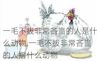 一毛不拔非常吝啬的人是什么动物,一毛不拔非常吝啬的人指什么动物