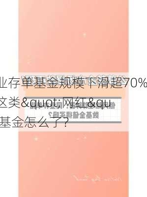 同业存单基金规模下滑超70%，这类