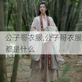 公子哥衣服,公子哥衣服都是什么