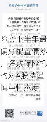 险资下半年最偏好配置债券，多数保险机构对A股持谨慎中性态度