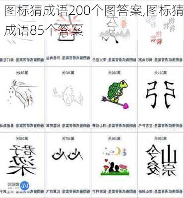 图标猜成语200个图答案,图标猜成语85个答案