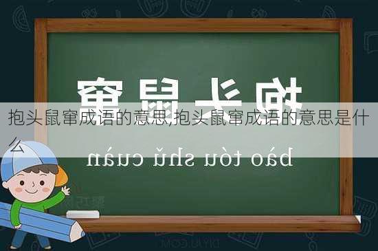 抱头鼠窜成语的意思,抱头鼠窜成语的意思是什么
