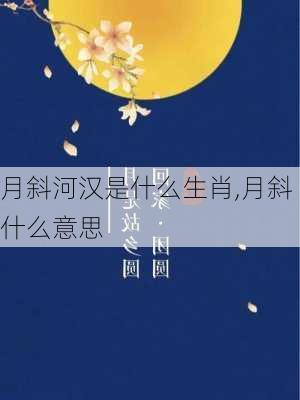 月斜河汉是什么生肖,月斜什么意思