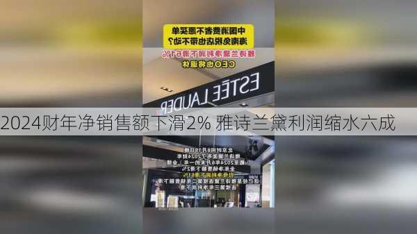 2024财年净销售额下滑2% 雅诗兰黛利润缩水六成