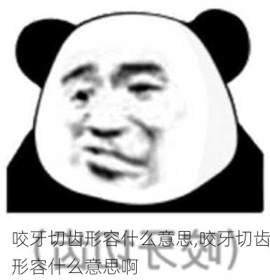 咬牙切齿形容什么意思,咬牙切齿形容什么意思啊