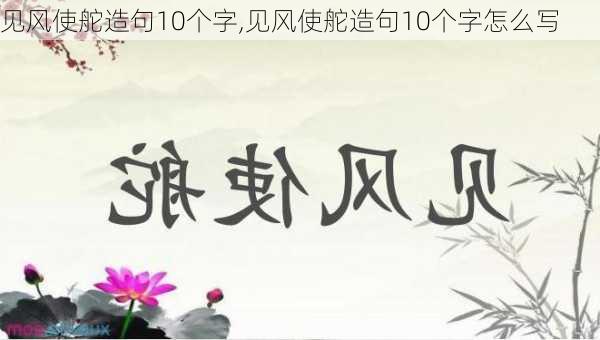 见风使舵造句10个字,见风使舵造句10个字怎么写