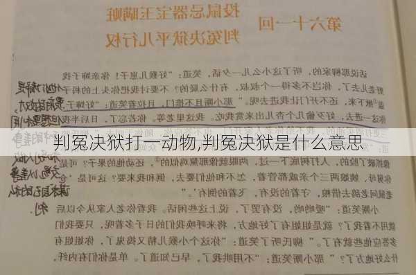 判冤决狱打一动物,判冤决狱是什么意思