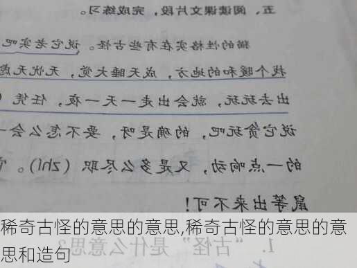 稀奇古怪的意思的意思,稀奇古怪的意思的意思和造句