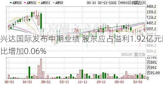 兴达国际发布中期业绩 股东应占溢利1.92亿元同比增加0.06%