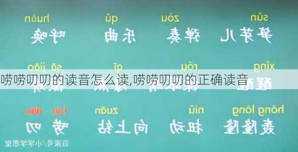 唠唠叨叨的读音怎么读,唠唠叨叨的正确读音