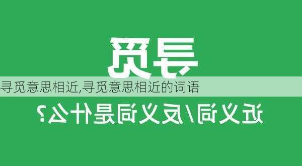 寻觅意思相近,寻觅意思相近的词语