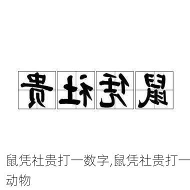 鼠凭社贵打一数字,鼠凭社贵打一动物