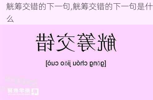 觥筹交错的下一句,觥筹交错的下一句是什么