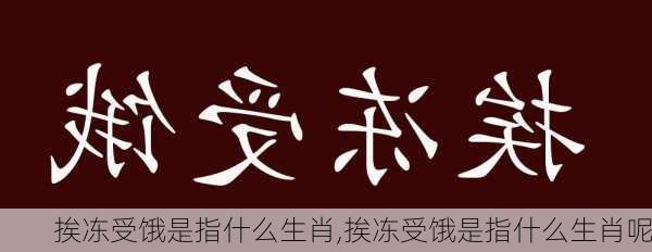 挨冻受饿是指什么生肖,挨冻受饿是指什么生肖呢