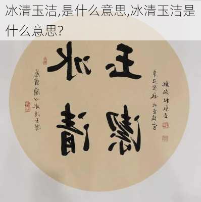 冰清玉洁,是什么意思,冰清玉洁是什么意思?