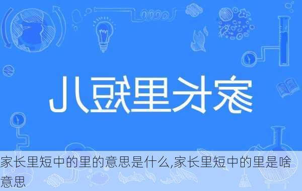 家长里短中的里的意思是什么,家长里短中的里是啥意思