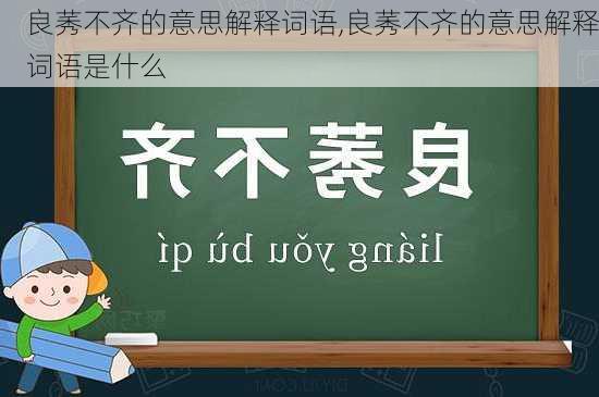 良莠不齐的意思解释词语,良莠不齐的意思解释词语是什么