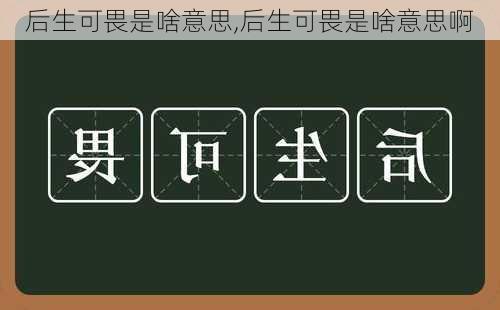 后生可畏是啥意思,后生可畏是啥意思啊