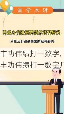 丰功伟绩打一数字,丰功伟绩打一数字几