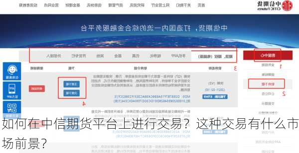 如何在中信期货平台上进行交易？这种交易有什么市场前景？