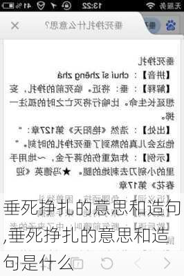 垂死挣扎的意思和造句,垂死挣扎的意思和造句是什么