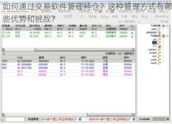 如何通过交易软件管理持仓？这种管理方式有哪些优势和挑战？